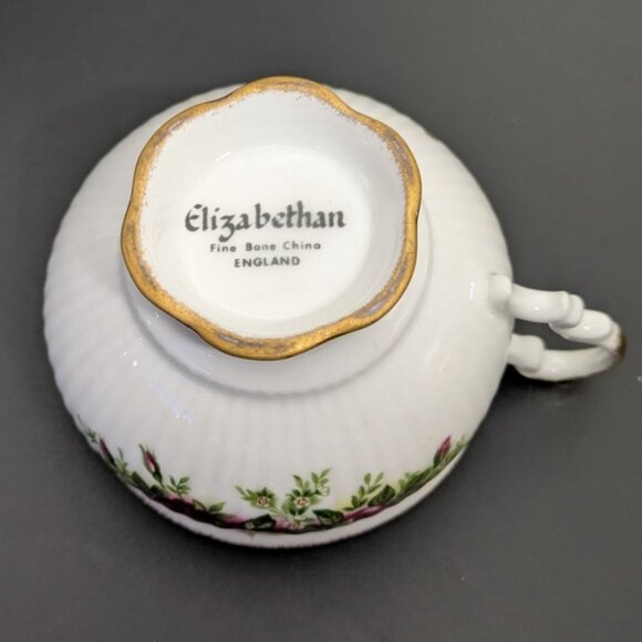 Elizabethan Bone China Tea Cup England Rose Floral Gold Trim Vintage Teacup - Picture 13 of 13